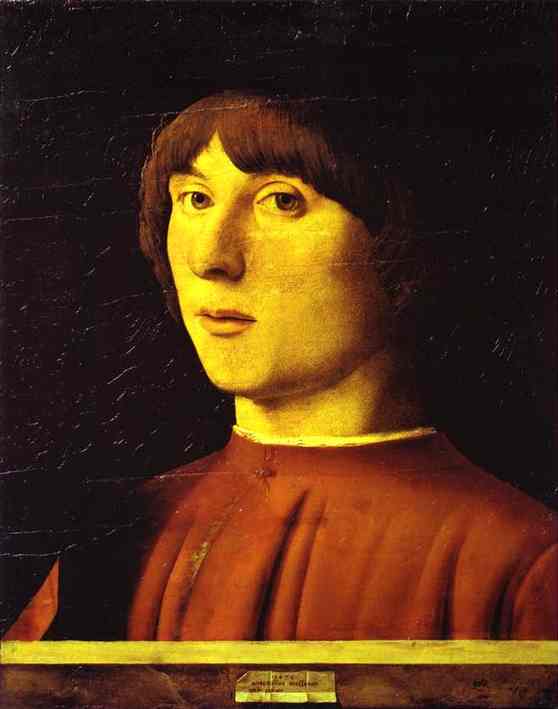Oil painting:A Young Man. 1474.