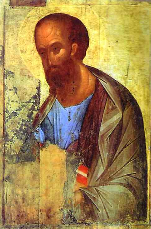 Oil painting:Apostle Paul. c. 1420