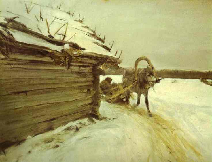 Oil painting:In Winter. 1898