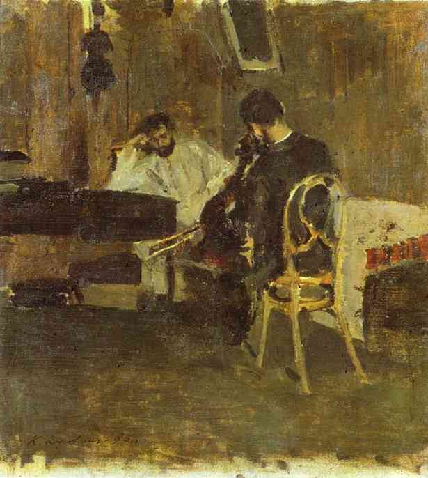 Oil painting: In a Room. 1886