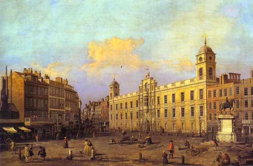 Oil painting:London: Northumberland House. 1752