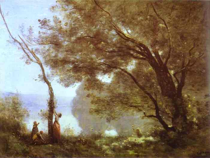 Oil painting:Memory of Montefontaine / Souvenir de Montefontaine. Salon of 1864
