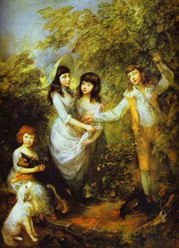 Oil painting:The Marsham Children. 1787