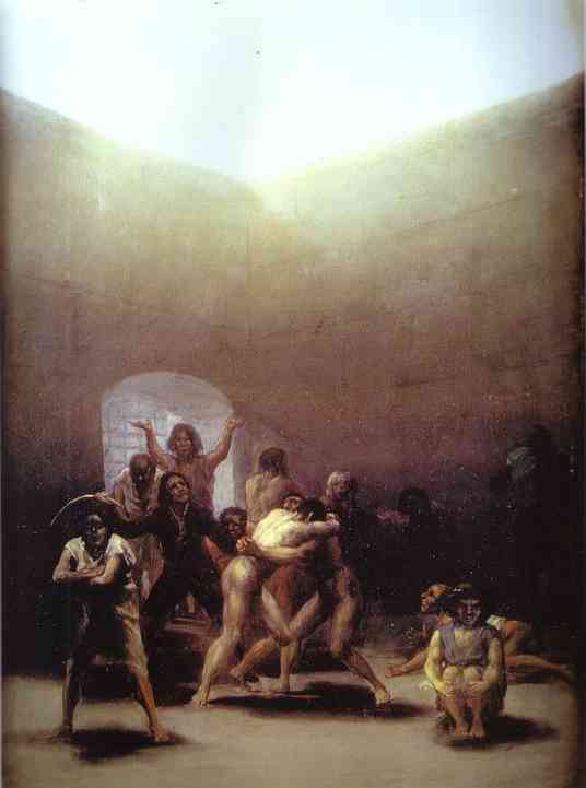 Oil painting:The Yard of Madhouse. 1794