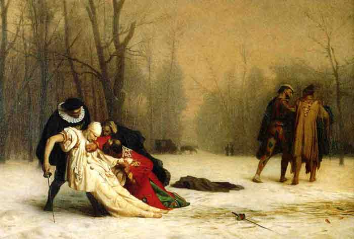 Oil painting for sale:Duel after the Masked Ball , 1857