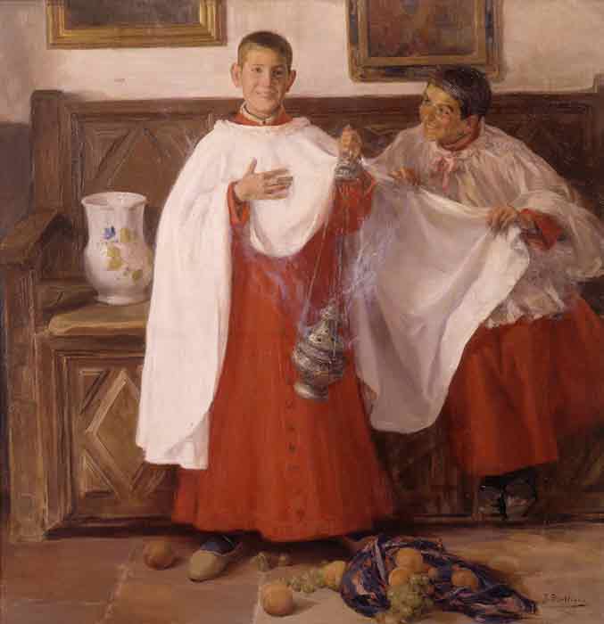 Oil painting for sale:Monaguillos [Altar Boys], 1871