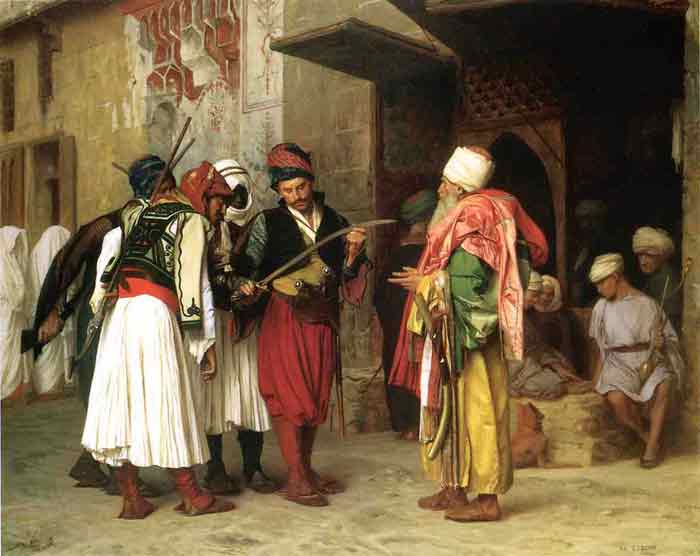 Oil painting for sale:Old Clothing Merchant in Cairo aka Roaving Merchant in Cairo, 1866