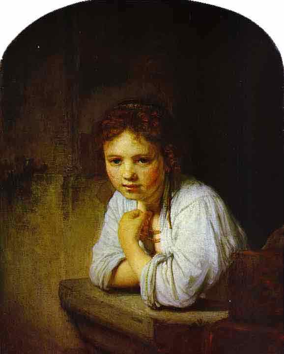 A Young Girl Leaning on a Window-Sill. 1645