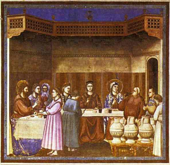 Oil painting:The Wedding Feast at Cana. 1304