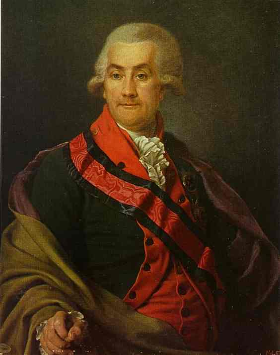 Oil painting:Portrait of I. A. Igelstrom. 1790