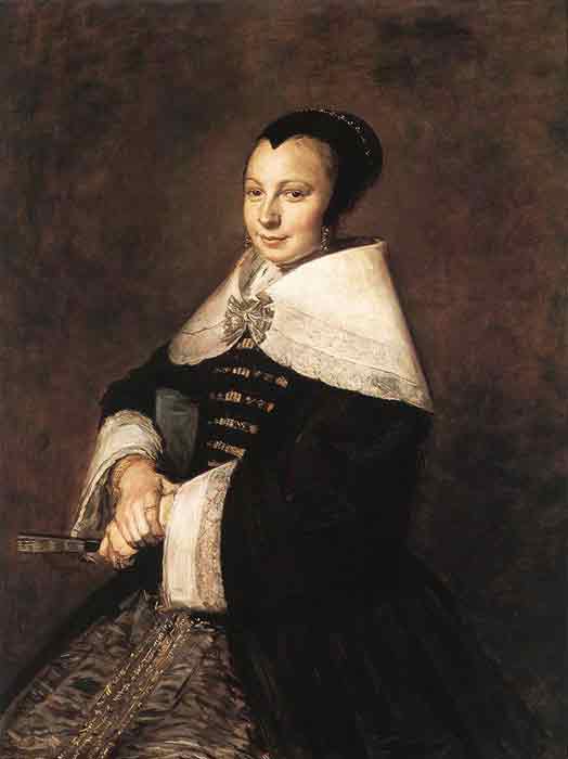 Oil painting for sale:Portrait of a Seated Woman Holding a Fan, 1648-1650