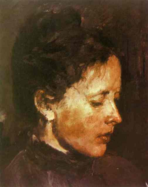 Oil painting:Portrait of Olga Serova. 1889