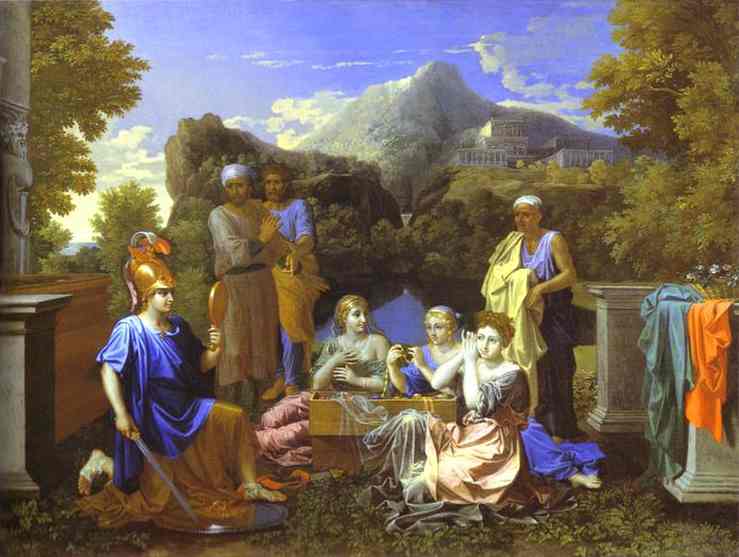 Oil painting:Achilles with the Daughters of Lacomede. 1656