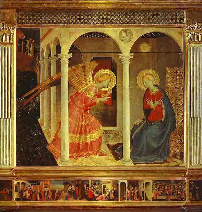 Oil painting:Annunciation. c.1432