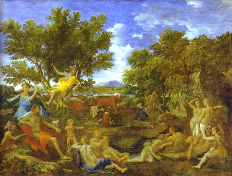 Oil painting:Apollo and Daphne. 1664