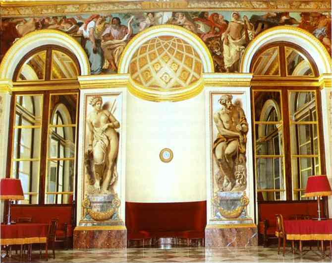 Oil painting:Frescoes on the west wall. 1833
