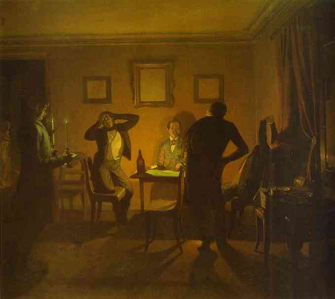 Oil painting:Gamblers. 1852