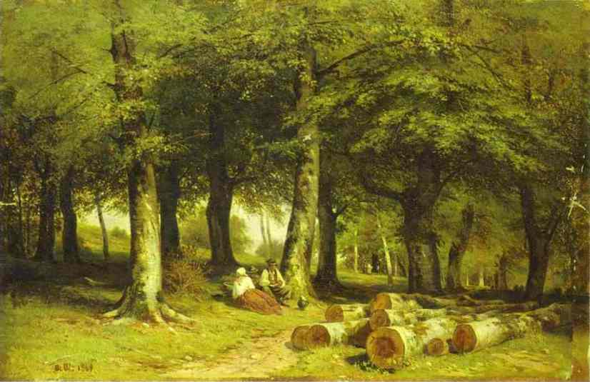 Oil painting:In the Grove. 1869