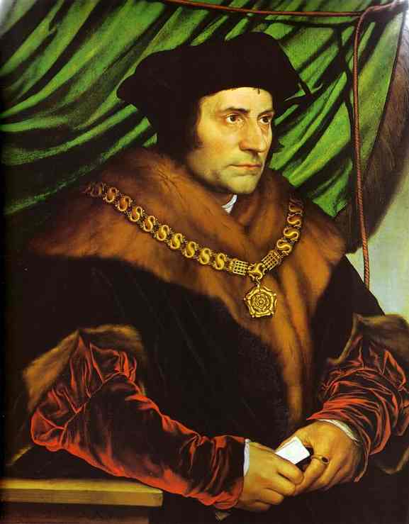 Oil painting:Portrait of Sir Thomas More. 1527