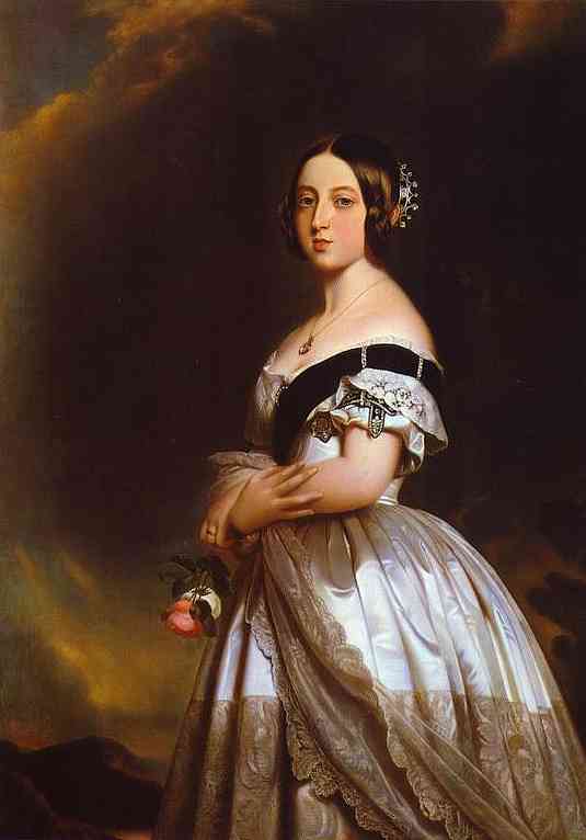 Oil painting:Studio of Winterhalter. Queen Victoria. 1842