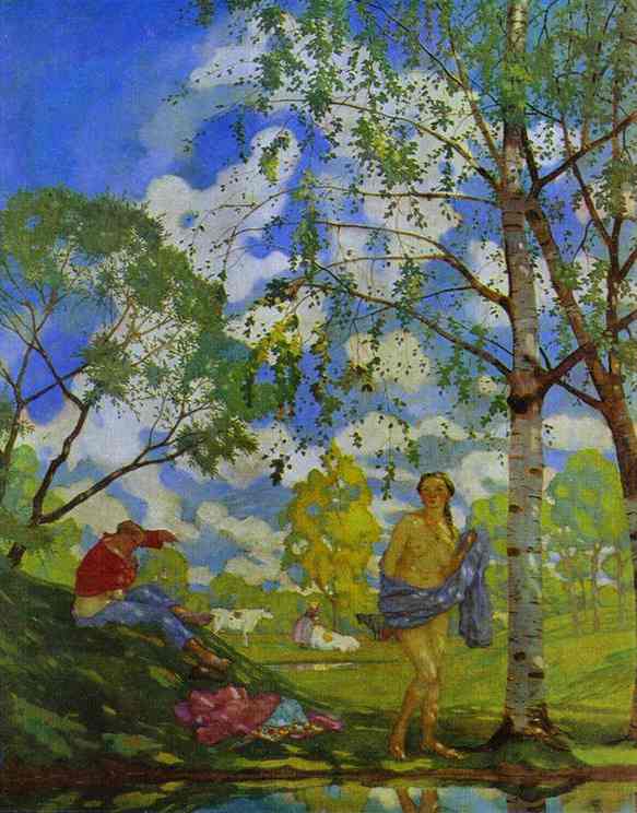 Oil painting:Summer Morning. 1920