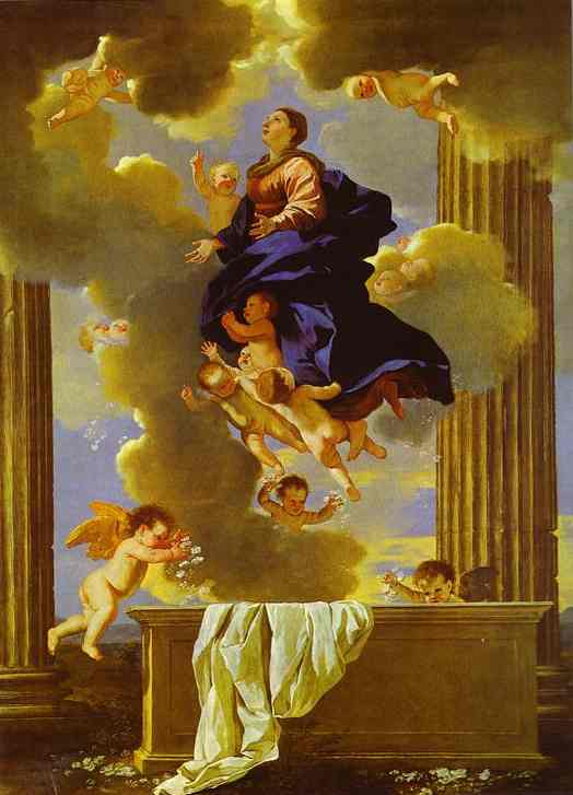 Oil painting:The Assumption of the Virgin. c. 1638
