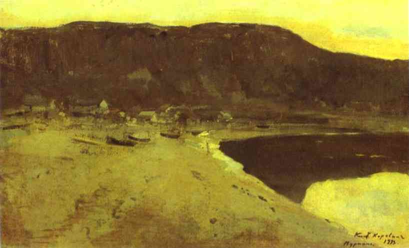 Oil painting: The Murman Shore. 1894