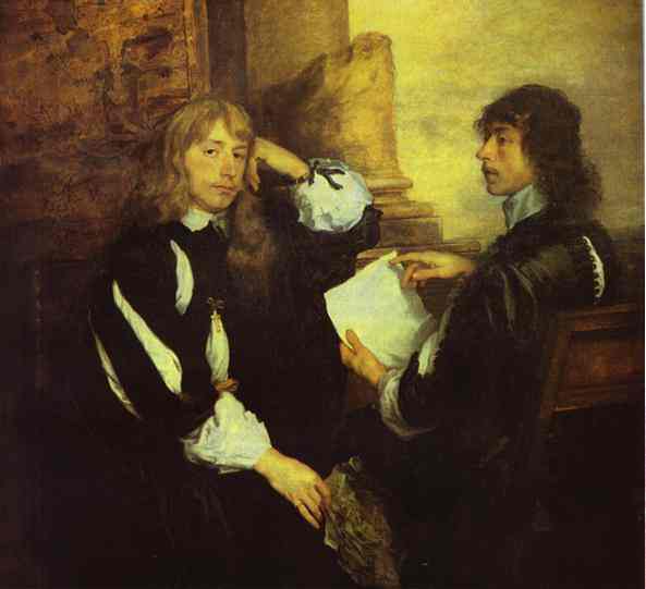 Oil painting:Thomas Killigrew and Lord William Crofts (?). 1638