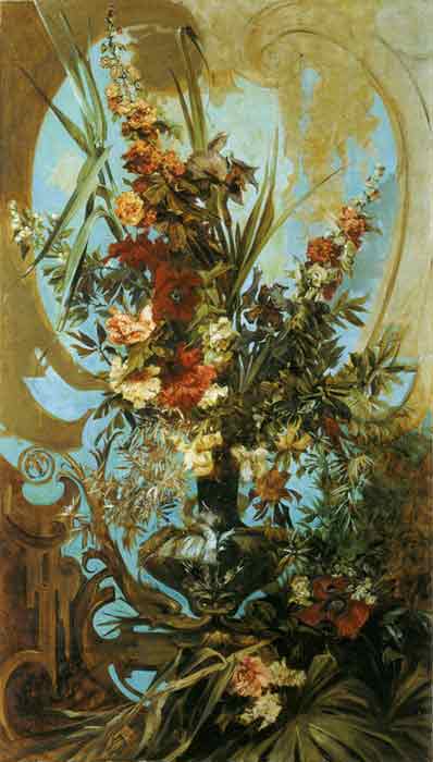 Oil painting for sale:Grosses Blumenstuck [Large Flower Piece], c.1884