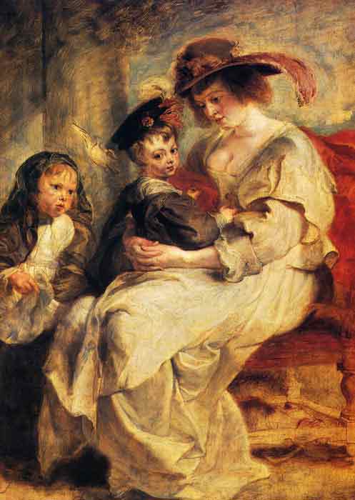 Oil painting for sale:Helene Fourment With Two Of Her Children, Claire-Jeanne And Francois
