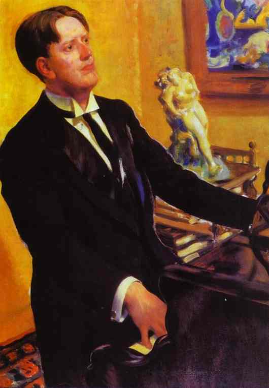 Oil painting: Portrait of the Composer D.V. Morozov. 1919