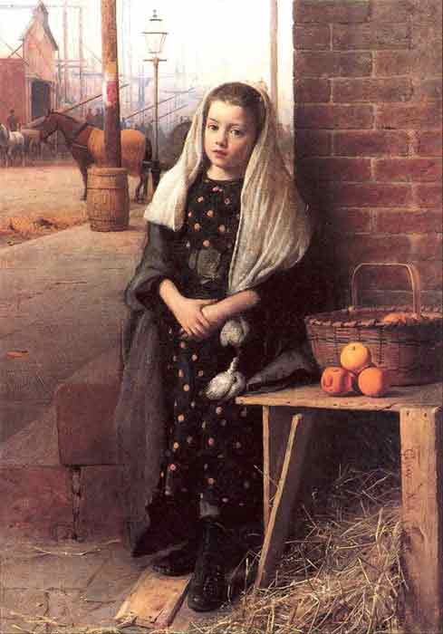Oil painting for sale:The Little Orange Girl
