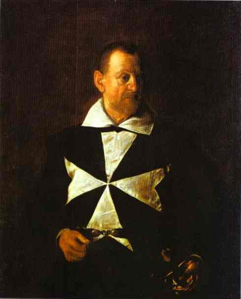 Oil painting:Portrait of a Knight of Malta. c.1608