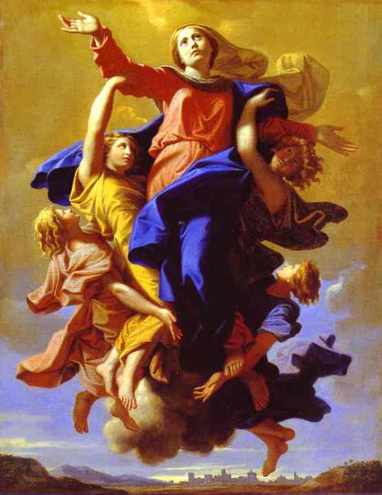 Oil painting:The Assumption of the Virgin. 1650