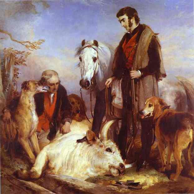 Oil painting:Death of the Wild Bull. 1833