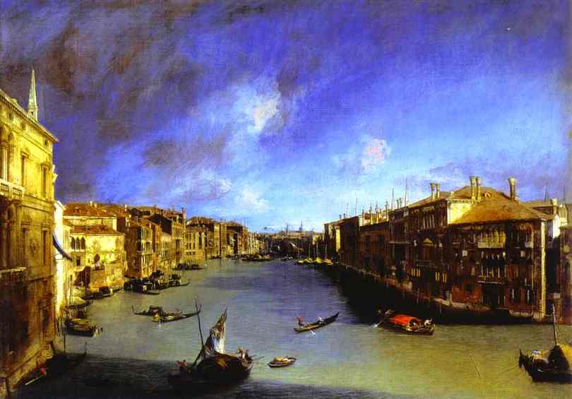 Oil painting:Grand Canal Viewed from Palazzo Balbi.