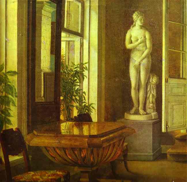 Oil painting:In Rooms. Detail. 1820