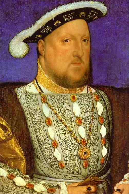 Oil painting:Portrait of Henry VIII. c. 1536