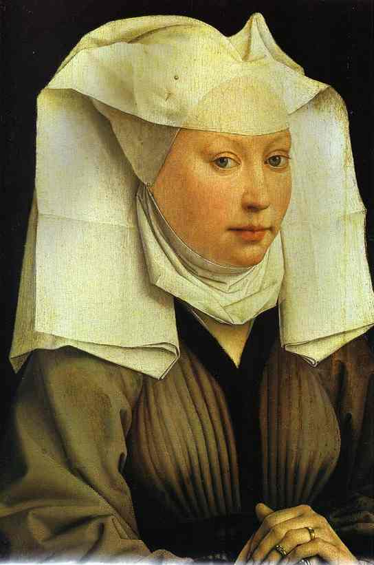 Oil painting:Portrait of Young Woman. c.1445