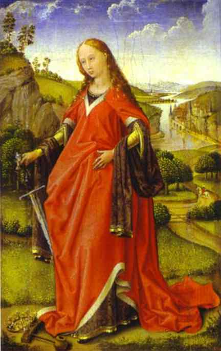 Oil painting:St. Catherine of Alexandria. c.1440