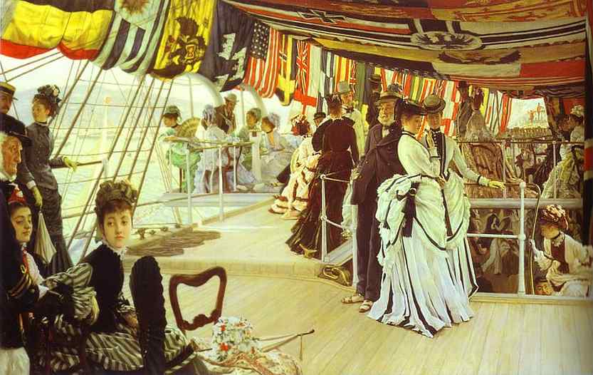 Oil painting:The Ball on Shipboard. 1874