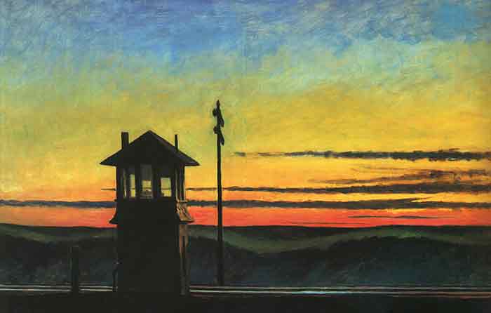 Oil painting for sale:Railroad Sunset, 1929