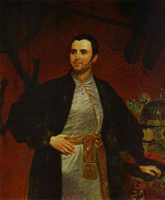 Oil painting:Portrait of M. A. Obolensky. 1840