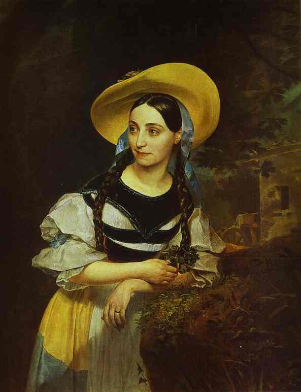 Oil painting:Portrait of the Italian Singer Fanny Persiani-Tacinardi. 1834