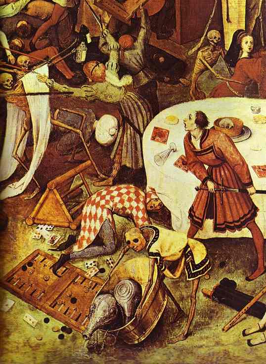 Oil painting:The Triumph of Death. Detail. c. 1562