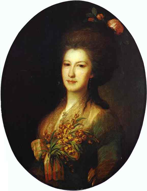 Oil painting:Portrait of Countess Elizaveta Santi. 1785