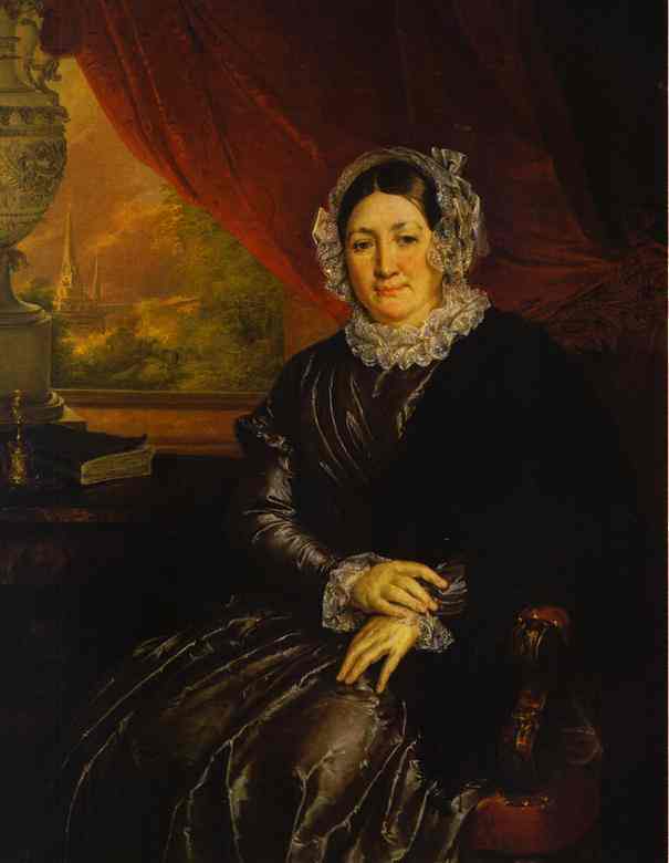 Oil painting:Portrait of E. P. Protasyeva. 1840s