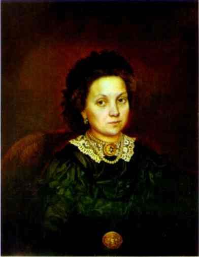 Oil painting:Portrait of M. A. Grigoryeva. 1862