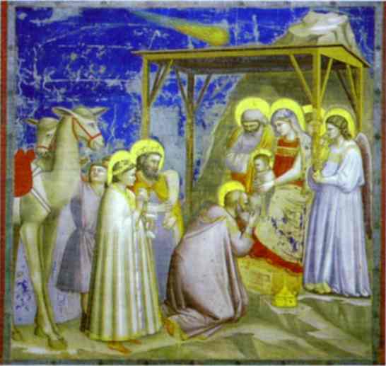 Oil painting:The Adoration of the Magi. 1304