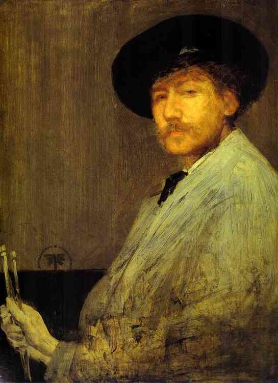 Oil painting:Arrangement in Gray: Portrait of the Painter. 1872